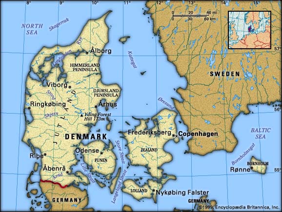 Map of Denmark