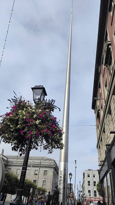 The Spire of Dublin on O'Connell Street, standing on the former site of Nelson's Pillar