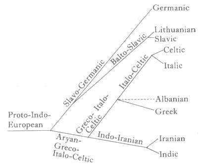 Schleicher's Tree Model of Indo-European Languages
