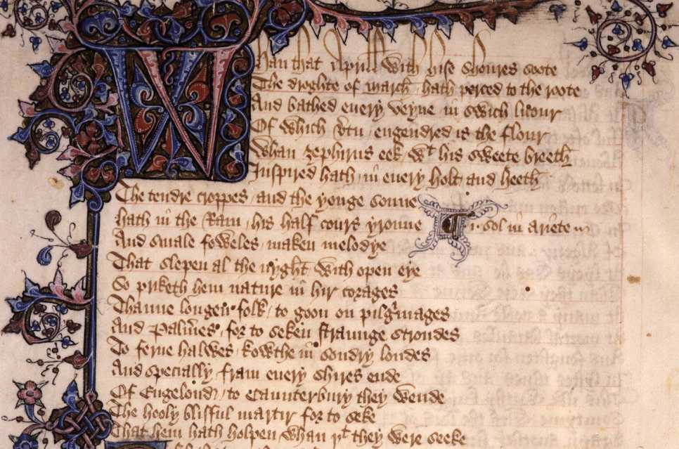 General Prologue from Ellesmere MS, fol. 1r