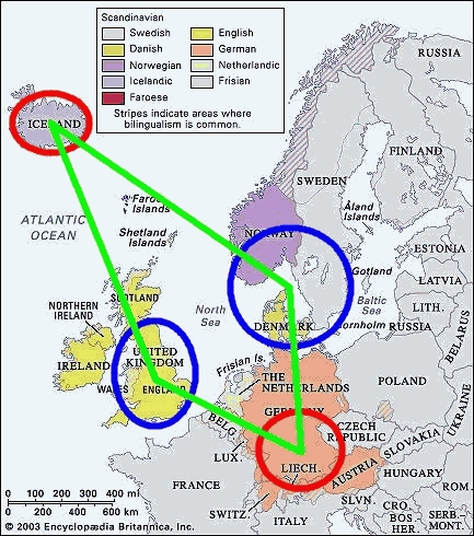 Map of Germanic Europe