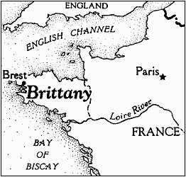 Map of Brittany