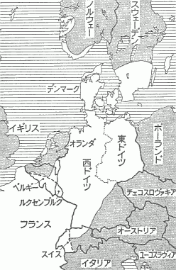 Map of Uvular r in Western Europe