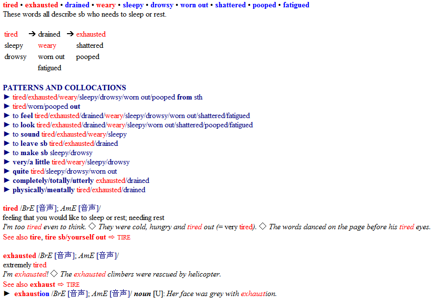 Synonyms of